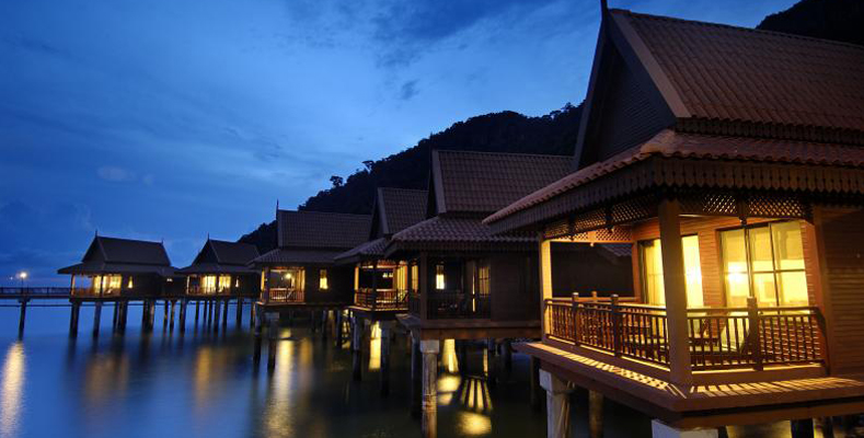 Berjaya Langkawi Resort - Premier Chalet on Water - Facade at Night